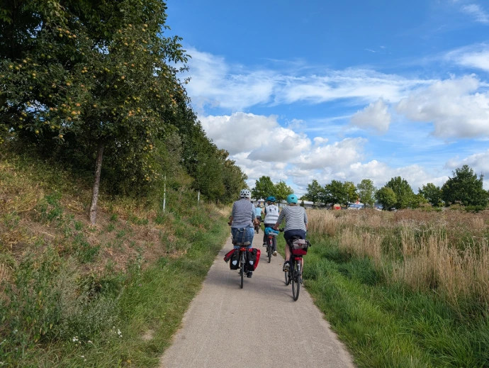 Auf den Radwegen der Stadt unterwegs