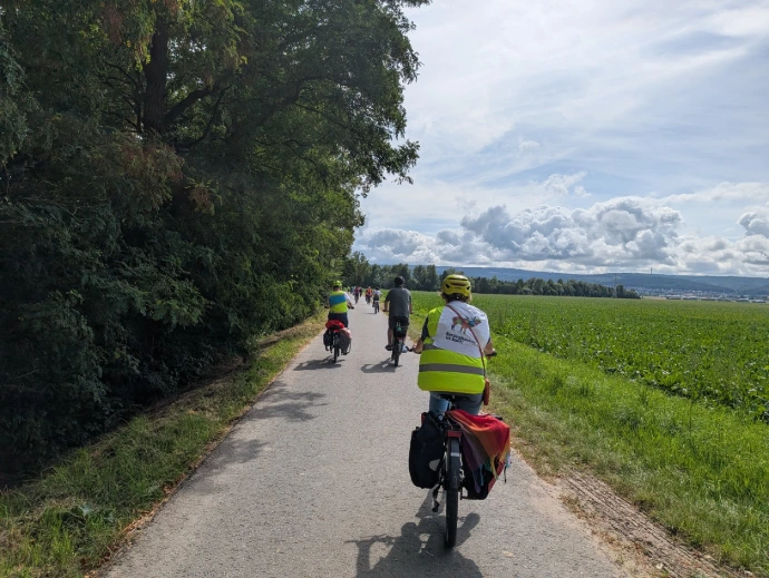 Auf den Radwegen der Stadt unterwegs